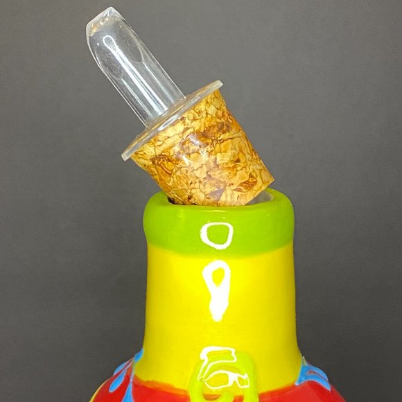 Oil & Vinegar Ceramic Decanter Bottle Latin Spanish Antonio Ortiz Ruiz - Picture 4 of 4